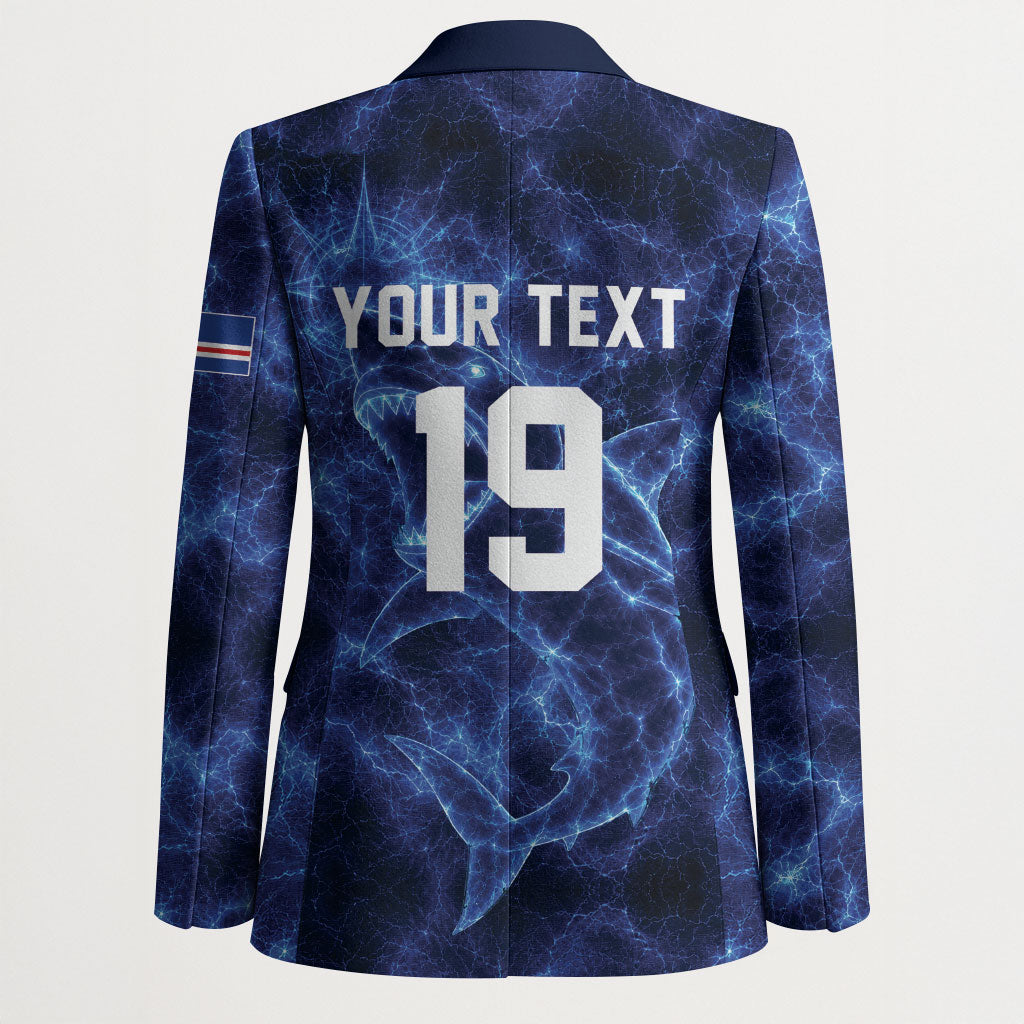 Custom World Football 2026 Cabo Verde Blazer Go Blue Sharks Glory