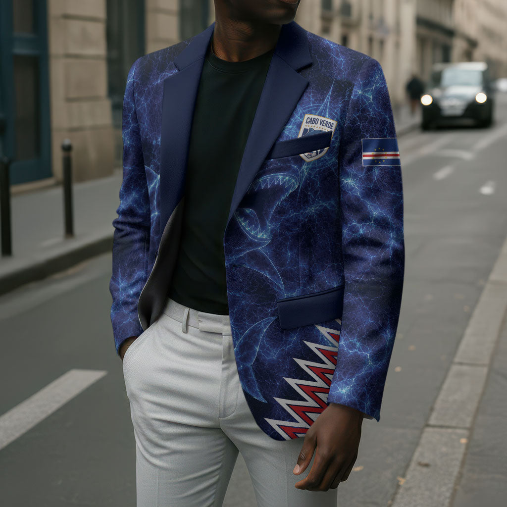 Custom World Football 2026 Cabo Verde Blazer Go Blue Sharks Glory