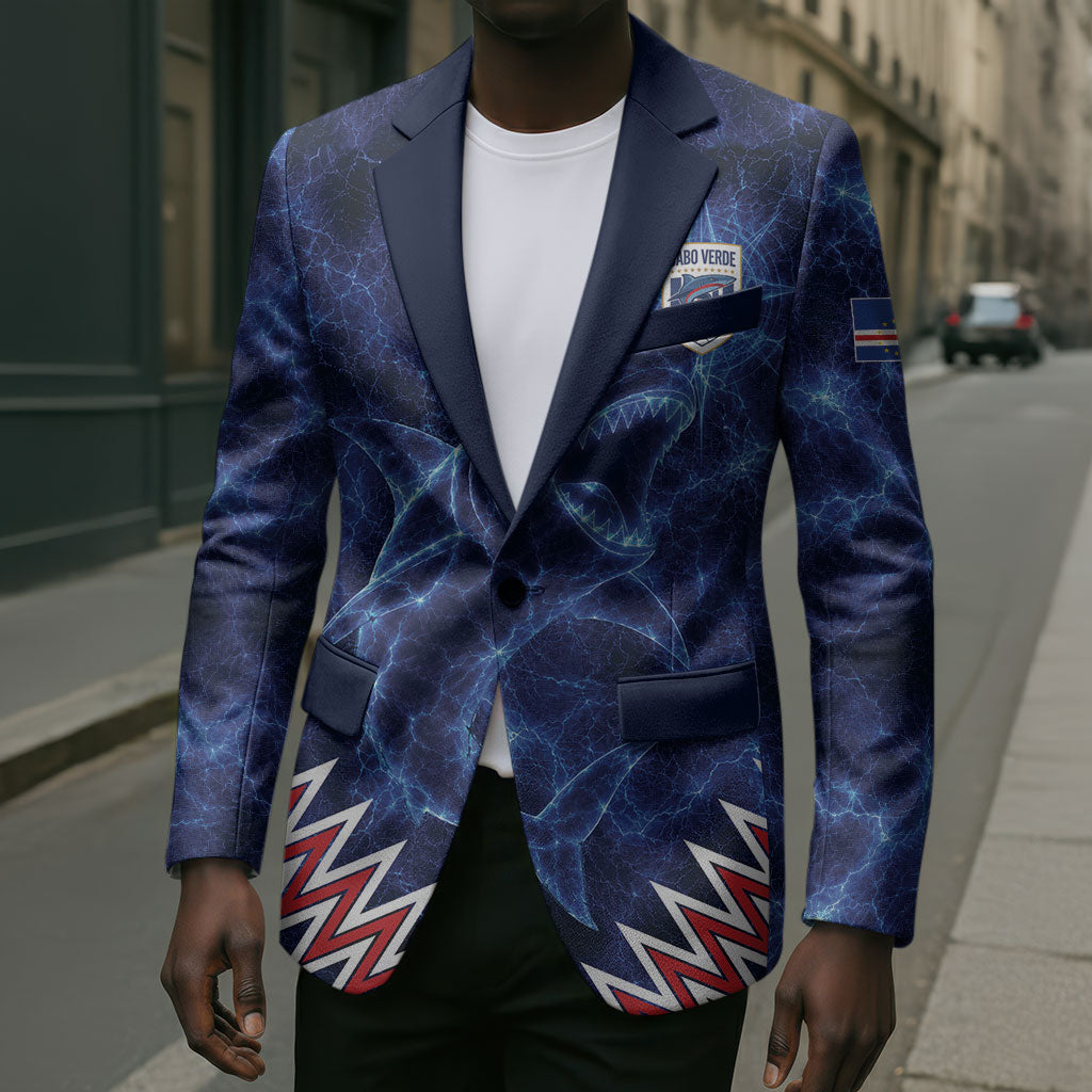Custom World Football 2026 Cabo Verde Blazer Go Blue Sharks Glory