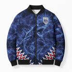 Custom World Football 2026 Cabo Verde Bomber Puffer Jacket Go Blue Sharks Glory