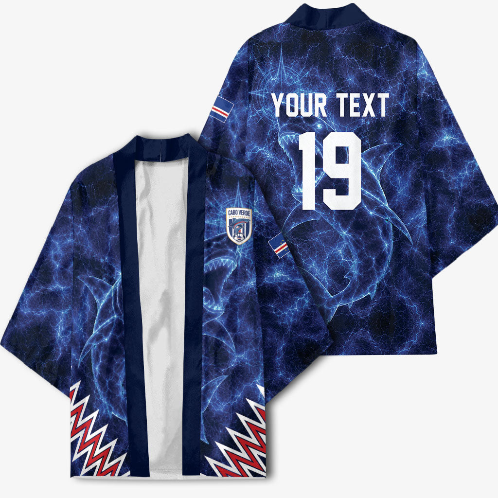 Custom World Football 2026 Cabo Verde Kimono Go Blue Sharks Glory