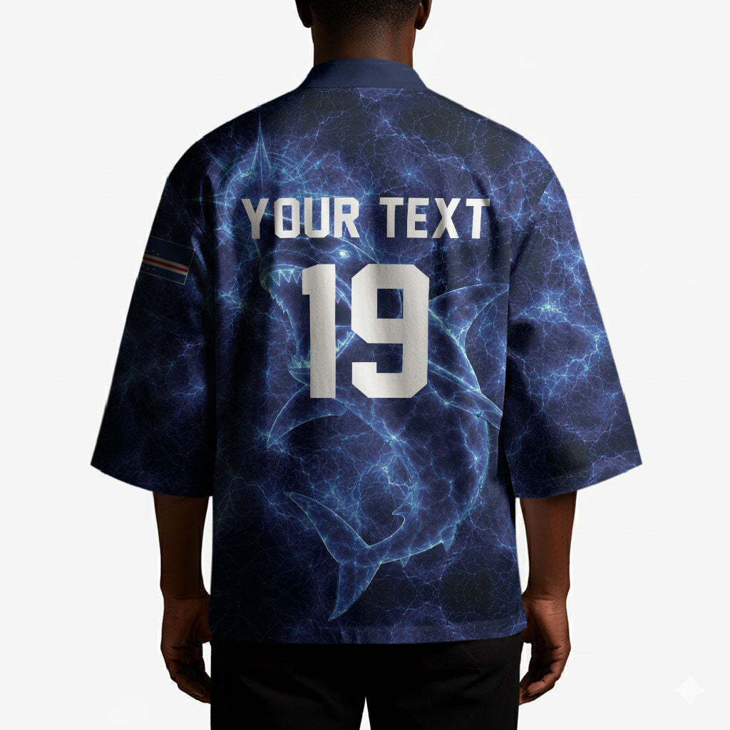 Custom World Football 2026 Cabo Verde Kimono Go Blue Sharks Glory