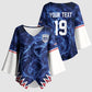Custom World Football 2026 Cabo Verde Kimono Sleeve Blouse Go Blue Sharks Glory