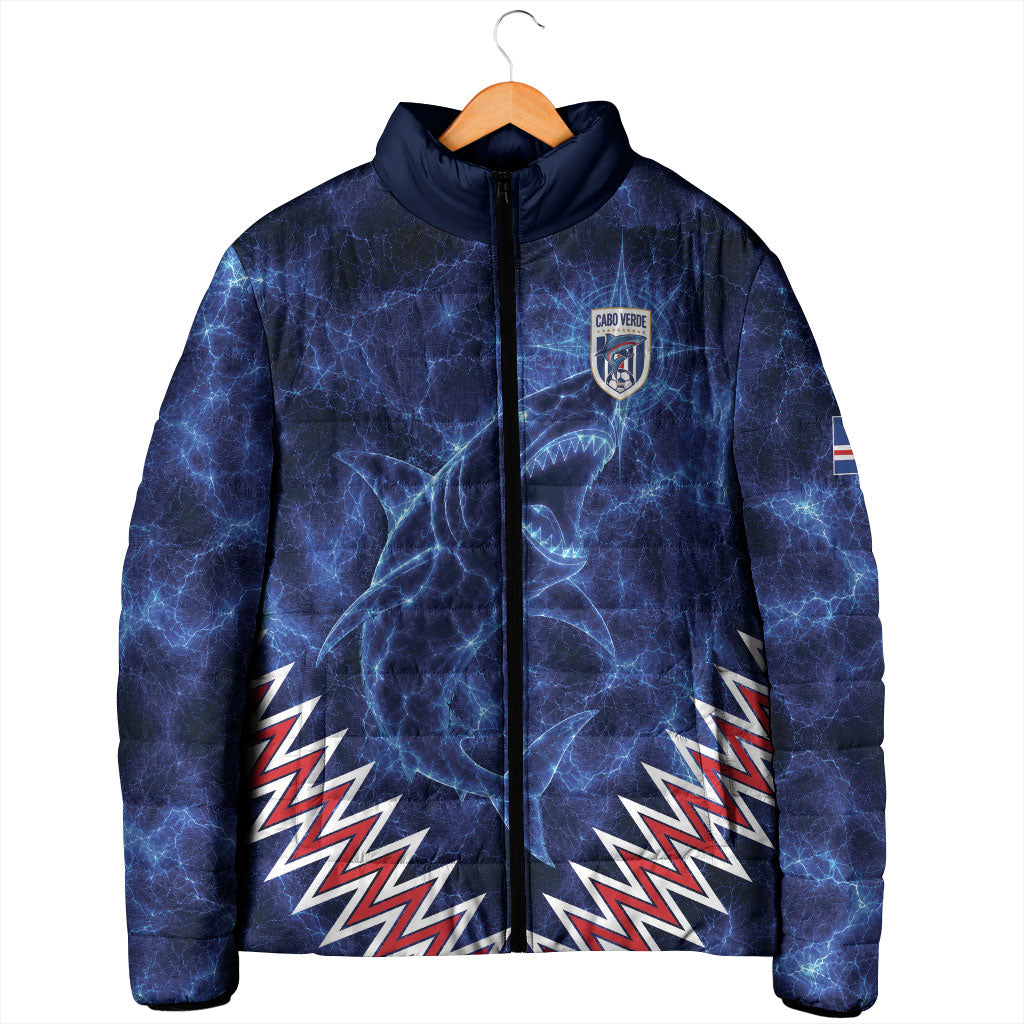 Custom World Football 2026 Cabo Verde Padded Jacket Go Blue Sharks Glory