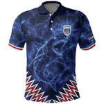 Custom World Football 2026 Cabo Verde Polo Shirt Go Blue Sharks Glory