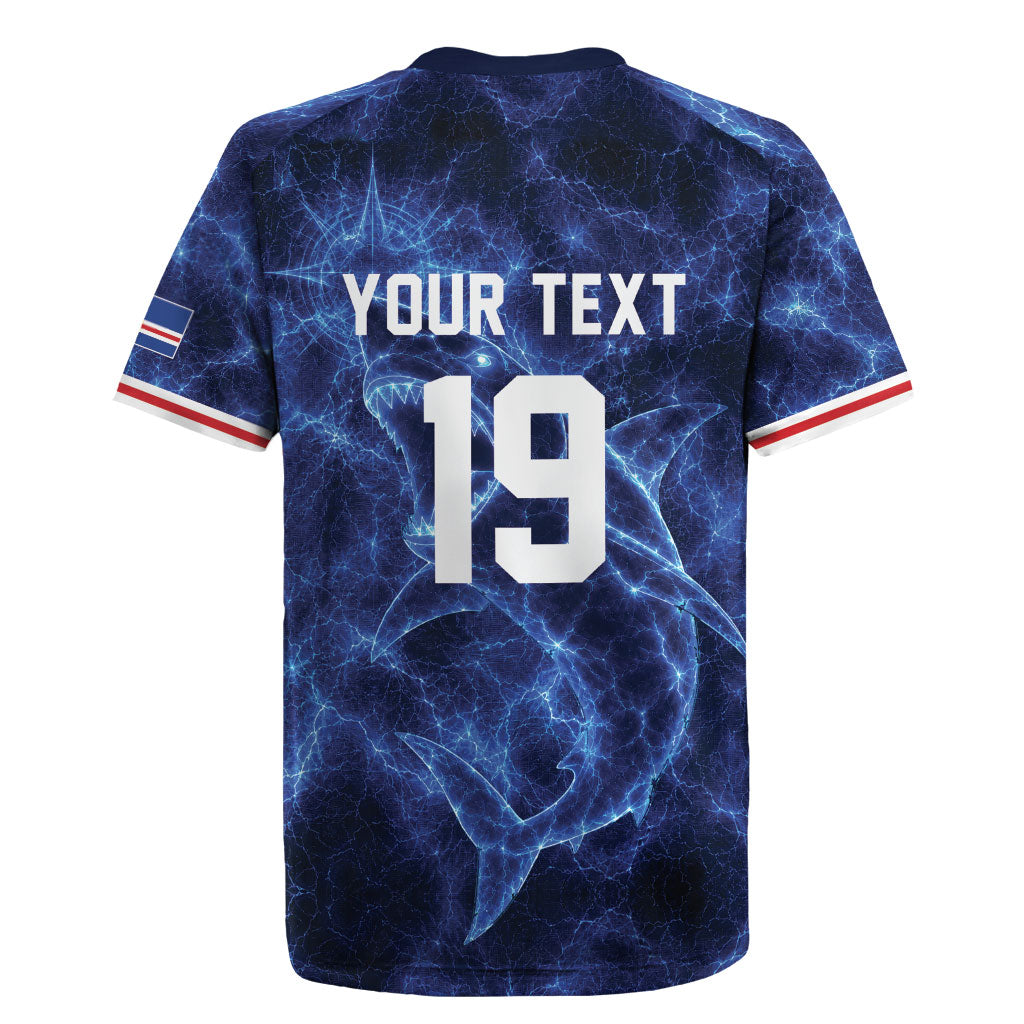 Custom World Football 2026 Cabo Verde Rugby Jersey Go Blue Sharks Glory