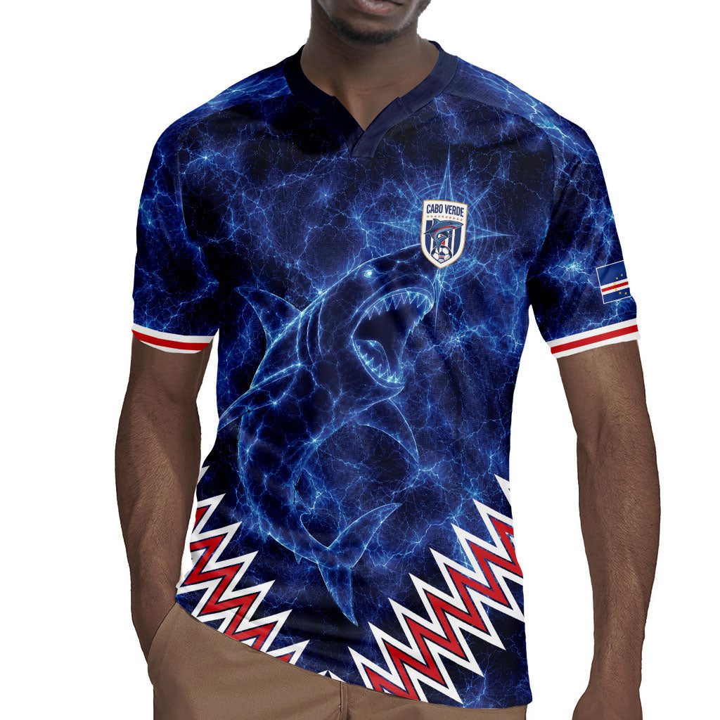 Custom World Football 2026 Cabo Verde Rugby Jersey Go Blue Sharks Glory