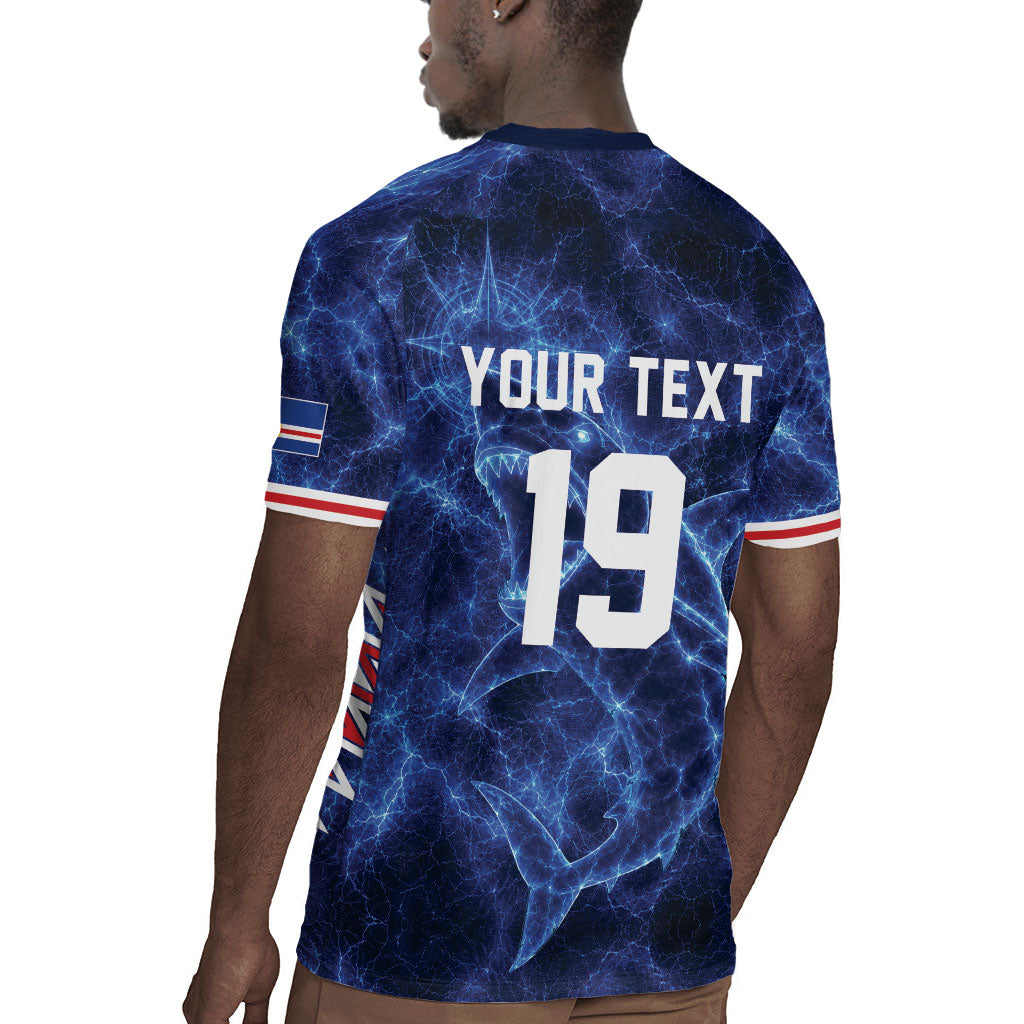 Custom World Football 2026 Cabo Verde Rugby Jersey Go Blue Sharks Glory