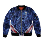Custom World Football 2026 Cabo Verde Sleeve Zip Bomber Jacket Go Blue Sharks Glory