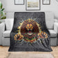 Black Jamaicans Rasta Lion Blanket Reggae Lion Breaking Wall Design - African Pride