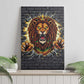 Black Jamaicans Rasta Lion Canvas Wall Art Reggae Lion Breaking Wall Design - African Pride