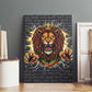 Black Jamaicans Rasta Lion Canvas Wall Art Reggae Lion Breaking Wall Design - African Pride