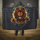 Black Jamaicans Rasta Lion Hooded Blanket Reggae Lion Breaking Wall Design - African Pride
