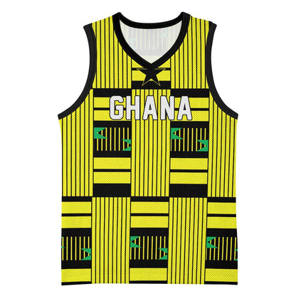 Custom World Football 2026 Ghana Basketball Jersey Rise With The Black Stars