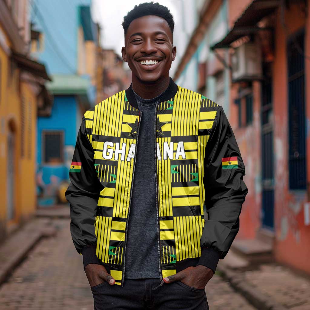 Custom World Football 2026 Ghana Bomber Jacket Rise With The Black Stars
