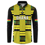 Custom World Football 2026 Ghana Button Sweatshirt Rise With The Black Stars