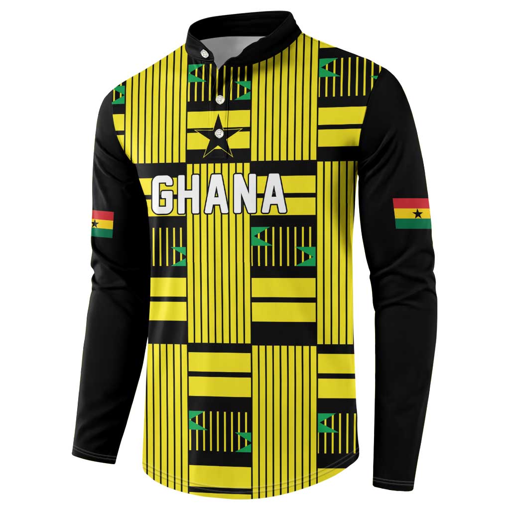 Custom World Football 2026 Ghana Button Sweatshirt Rise With The Black Stars