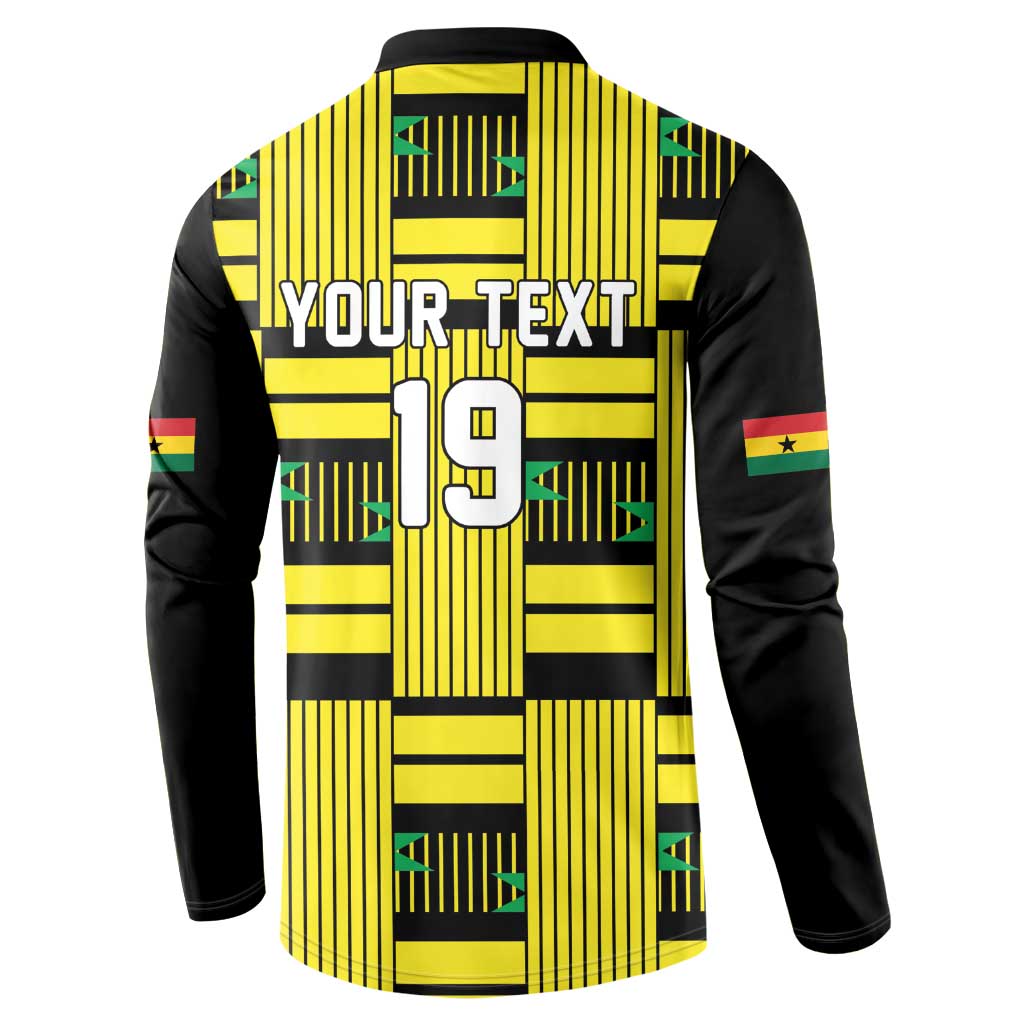 Custom World Football 2026 Ghana Button Sweatshirt Rise With The Black Stars