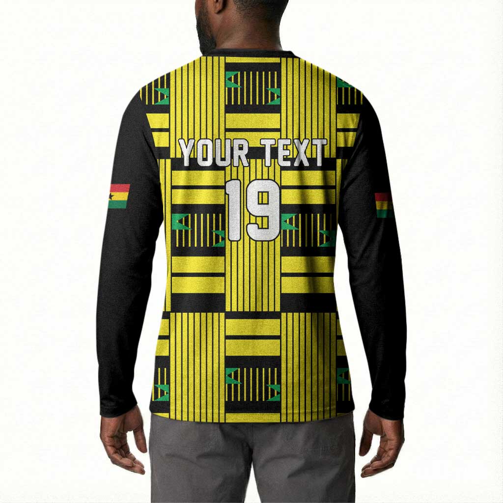 Custom World Football 2026 Ghana Button Sweatshirt Rise With The Black Stars