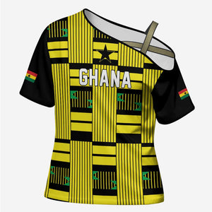 Custom World Football 2026 Ghana Cross Shoulder Shirt Rise With The Black Stars