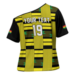 Custom World Football 2026 Ghana Cross Shoulder Shirt Rise With The Black Stars