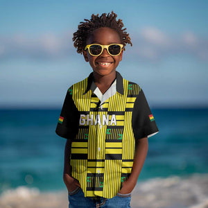 Custom World Football 2026 Ghana Kid Hawaiian Shirt Rise With The Black Stars
