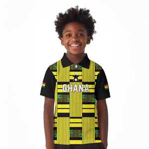 Custom World Football 2026 Ghana Kid Polo Shirt Rise With The Black Stars