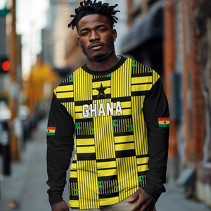 Custom World Football 2026 Ghana Long Sleeve Shirt Rise With The Black Stars
