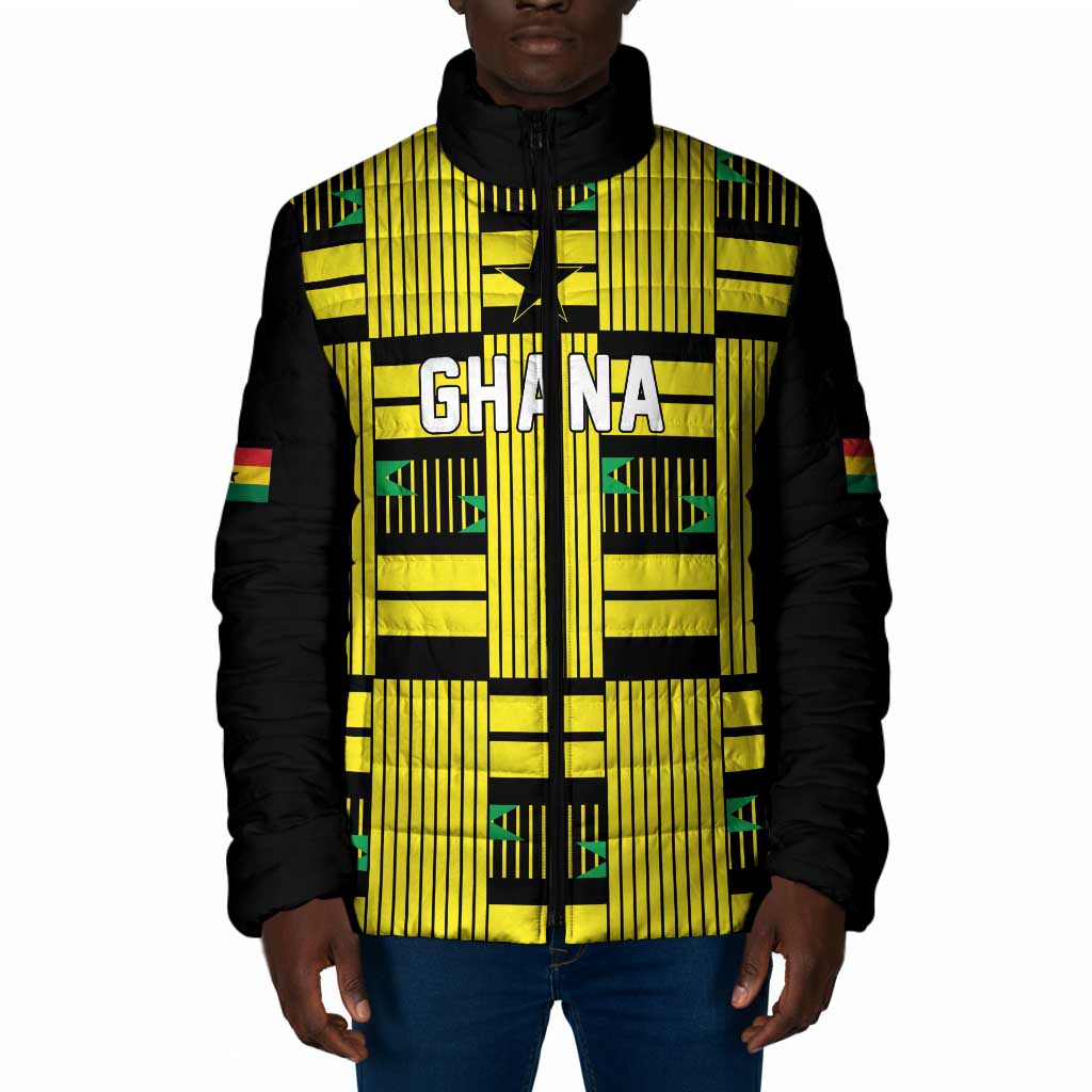 Custom World Football 2026 Ghana Padded Jacket Rise With The Black Stars