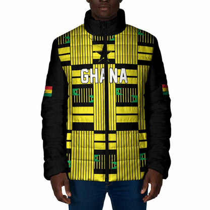Custom World Football 2026 Ghana Padded Jacket Rise With The Black Stars