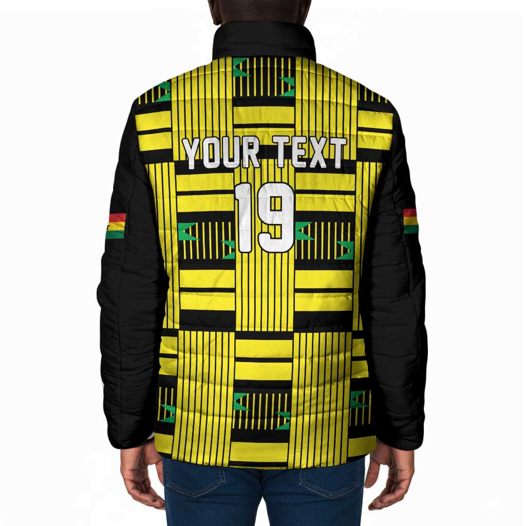Custom World Football 2026 Ghana Padded Jacket Rise With The Black Stars