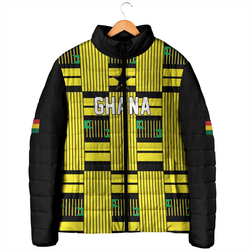 Custom World Football 2026 Ghana Padded Jacket Rise With The Black Stars
