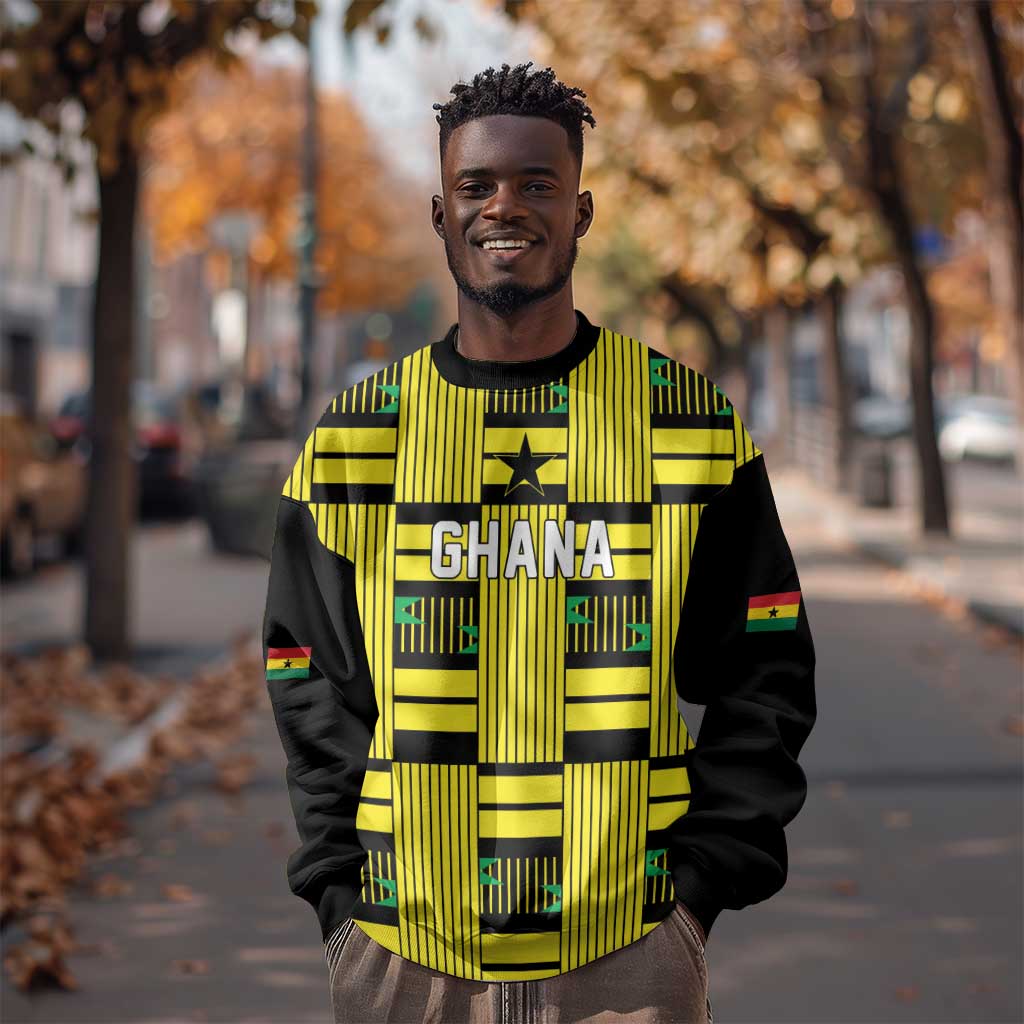Custom World Football 2026 Ghana Sweatshirt Rise With The Black Stars