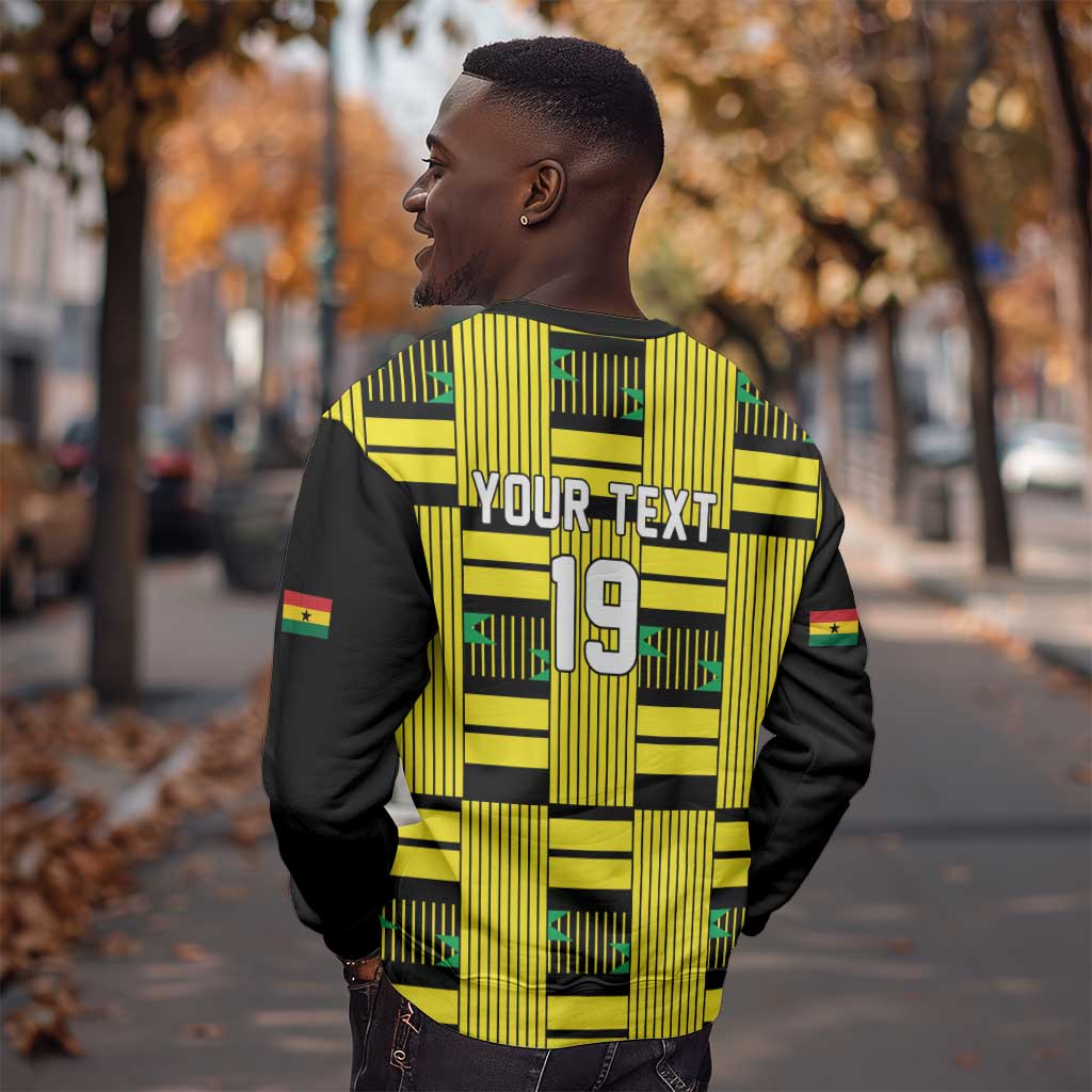 Custom World Football 2026 Ghana Sweatshirt Rise With The Black Stars