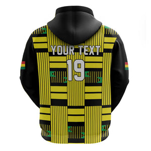 Custom World Football 2026 Ghana Zip Hoodie Rise With The Black Stars
