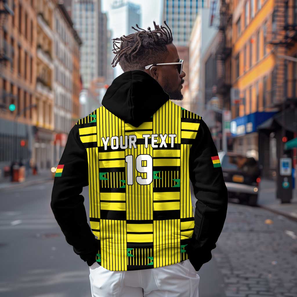 Custom World Football 2026 Ghana Zip Hoodie Rise With The Black Stars