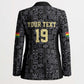 Custom World Football 2026 Ghana Blazer Black Stars Rise with Black Adinkra Pattern