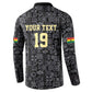 Custom World Football 2026 Ghana Button Sweatshirt Black Stars Rise with Black Adinkra Pattern