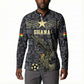 Custom World Football 2026 Ghana Button Sweatshirt Black Stars Rise with Black Adinkra Pattern