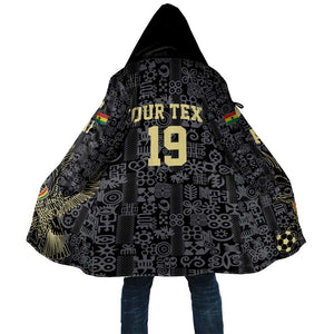 Custom World Football 2026 Ghana Cloak Black Stars Rise with Black Adinkra Pattern