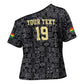 Custom World Football 2026 Ghana Cross Shoulder Shirt Black Stars Rise with Black Adinkra Pattern