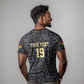Custom World Football 2026 Ghana T shirt Black Stars Rise with Black Adinkra Pattern