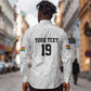 Custom World Football 2026 Ghana Long Sleeve Button Shirt Black Stars Rise with White Adinkra Pattern