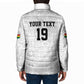 Custom World Football 2026 Ghana Padded Jacket Black Stars Rise with White Adinkra Pattern