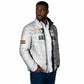 Custom World Football 2026 Ghana Padded Jacket Black Stars Rise with White Adinkra Pattern