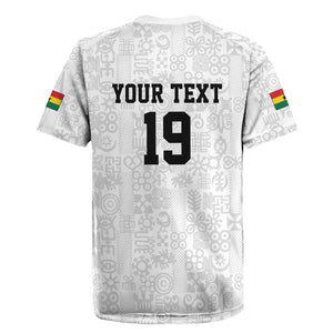 Custom World Football 2026 Ghana Rugby Jersey Black Stars Rise with White Adinkra Pattern