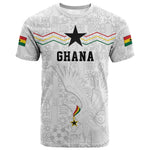 Custom World Football 2026 Ghana T shirt Black Stars Rise with White Adinkra Pattern