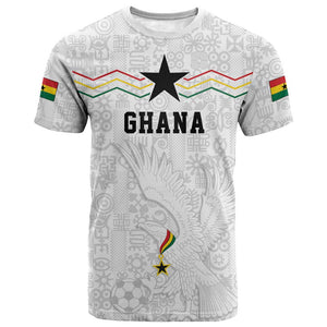 Custom World Football 2026 Ghana T shirt Black Stars Rise with White Adinkra Pattern