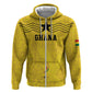 Custom World Football 2026 Ghana Hoodie Black Stars Rise with Yellow Adinkra Pattern