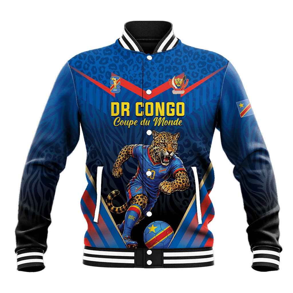 Custom World Football 2026 DR Congo Baseball Jacket Les Leopards Coupe du Monde Glory